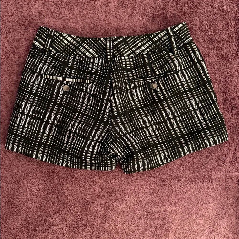 Calvin Klein Black and White Plaid Shorts - Picture 2 of 6